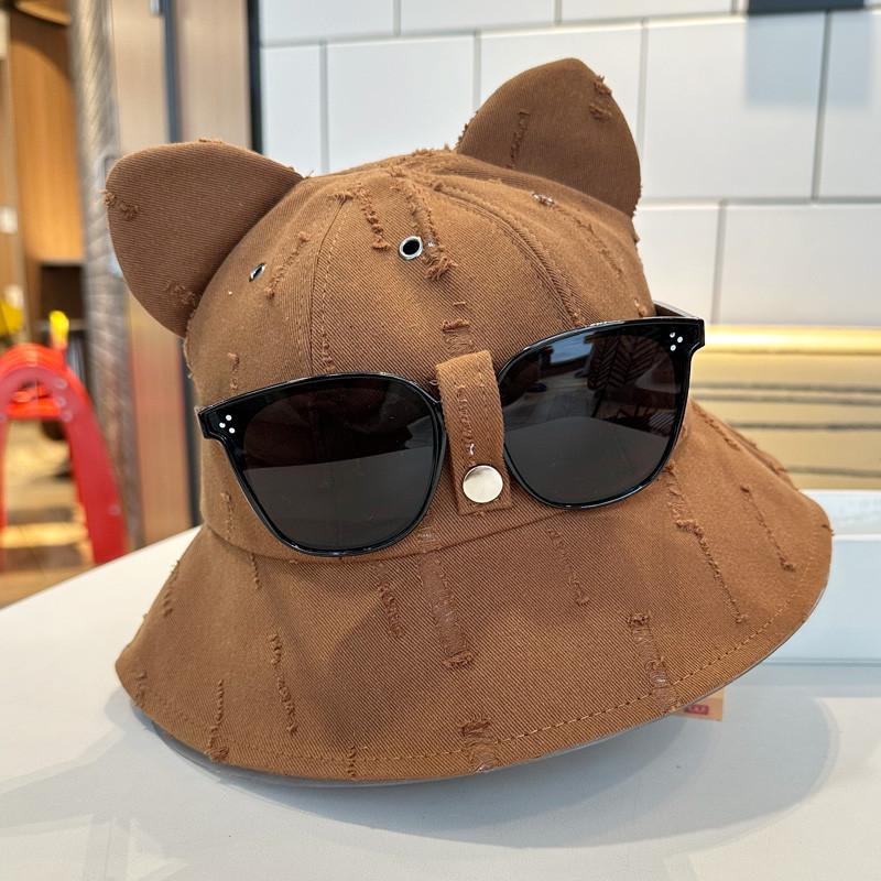 Cute Cartoon Bear Hat Women Sunglasses Spring Summer Sunshade Fishing Hat Men Outdoor Climbing Fishing Trendy