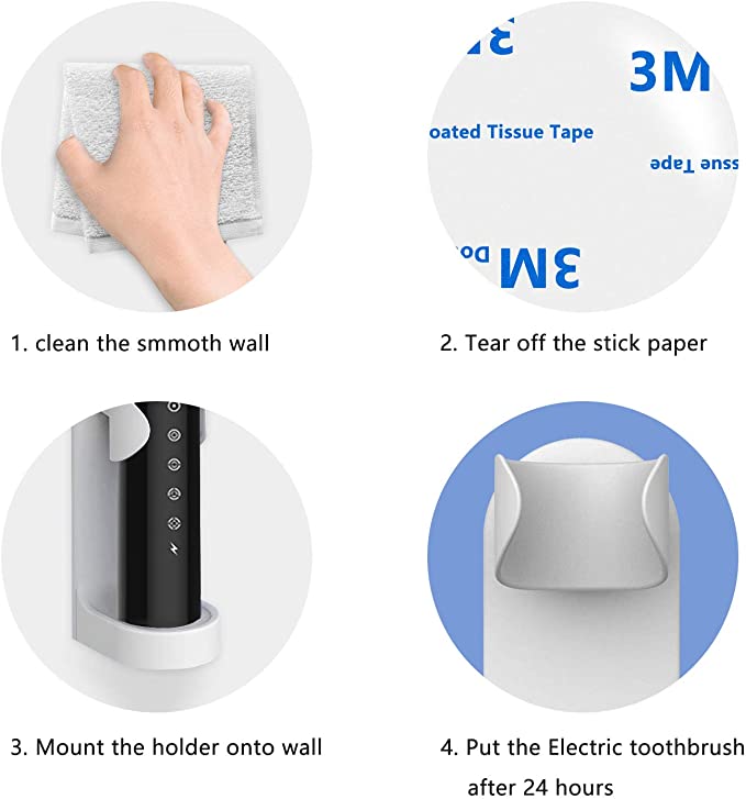 Bathroom Electric Toothbrush Holder Wall Mount Storage Storage Toothbrush Base
