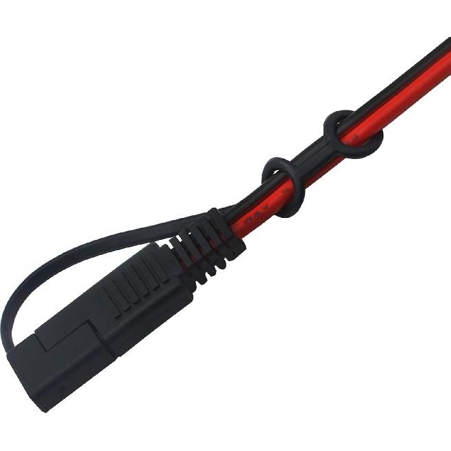 CERRXIAN 3.2FT 12V 14AWG Alligator Crocodile Clip To SAE Connector Quick Release Quick Disconnect Car Solar Power Charging Extension Cable,Black &
