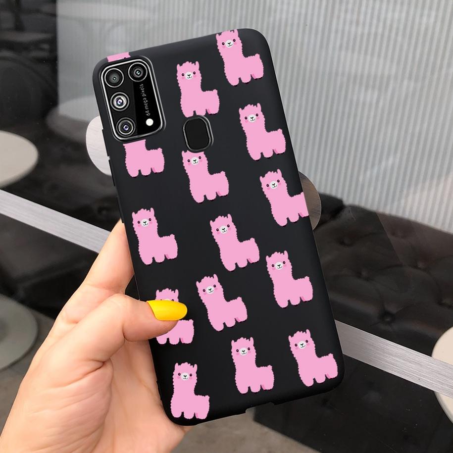 Silikonový kryt Pro Samsung M31 M 31 Obal Čerstvá květina Pírko Nárazuvzdorný kryt telefonu Pro Samsung Galaxy M31s M31 s M315 M317 Etui