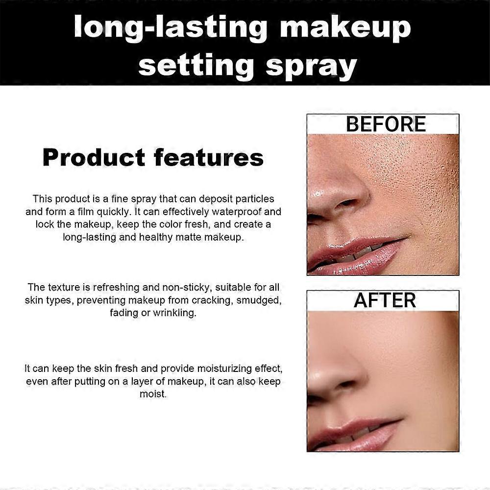 2pcs 100ml Makeup Setting Spray Moisturizing Lotion Hydrate Oil Control Long-lasting Natural Matte Refreshing Quick Fixer Cosmetics