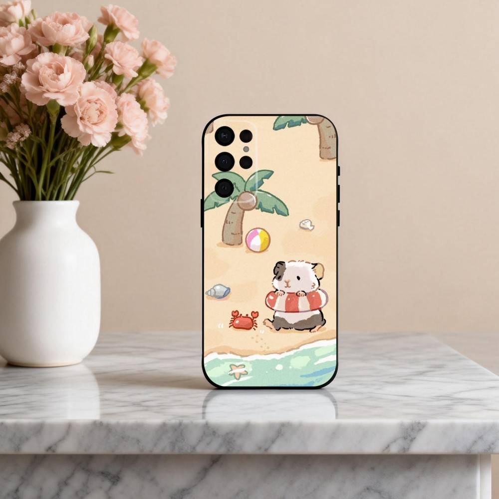 

C-Cute-E C-Cartoon-N H-Hamster Phone Case For Samsung S25,24,23,22,30,21,10,9,Ultra,Plus,Lite,FE,4,5 G Soft Black Case Samsung S235G