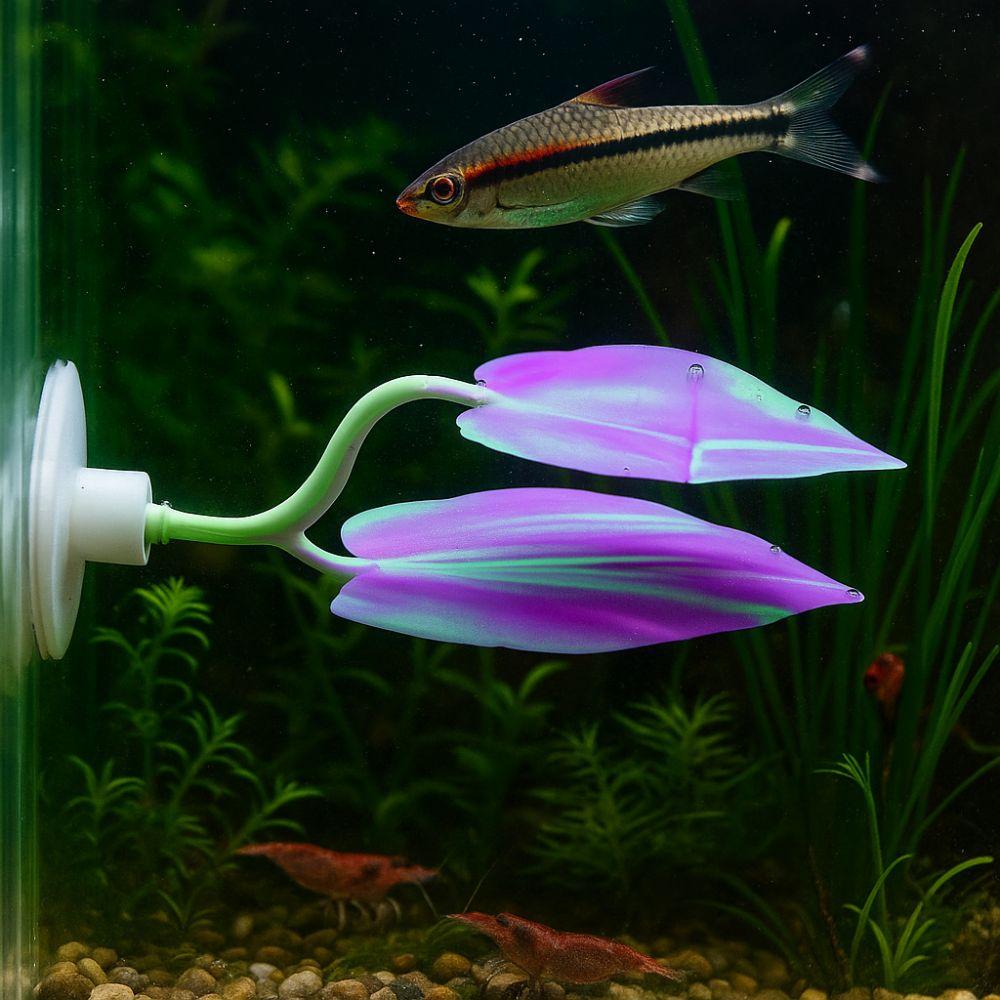Silikon Schwimmendes Blatt Hängematte Künstliche Fischblatt Hängematte Betta Laichbett Kleine Aquarien