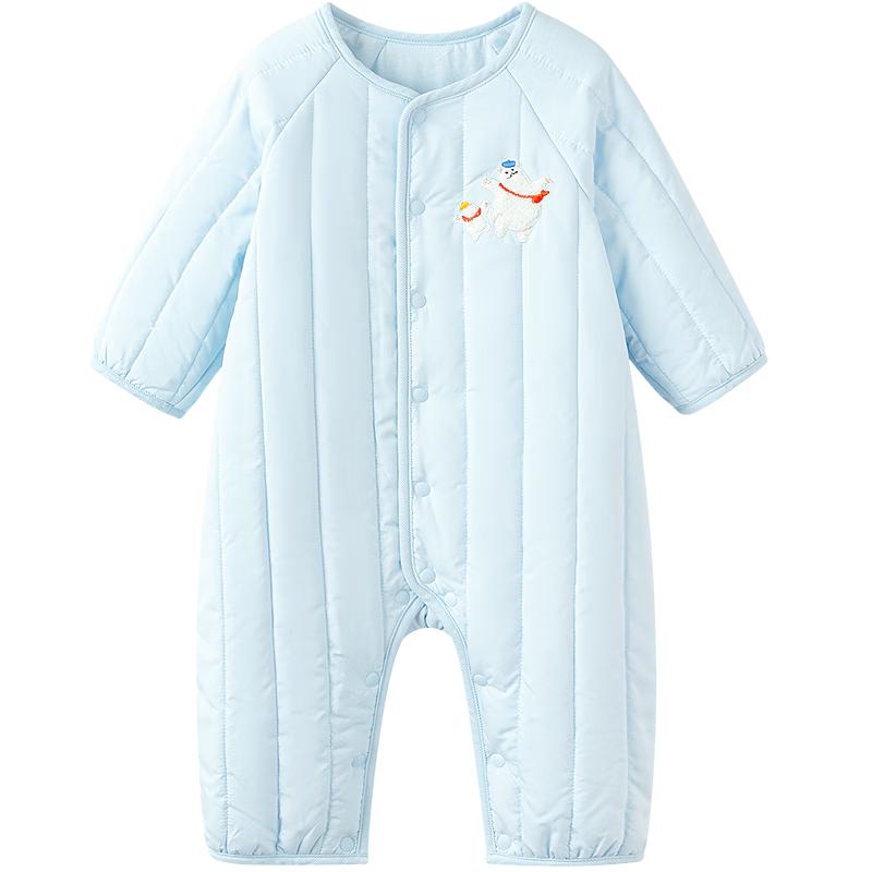 Balabala Baby Embroidered Long-Sleeve Romper