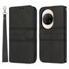 For Huawei Nova 14 Ultra 5G Case Wallet Skin-Touch Leather Imprinted Phone Cover with Wrist Strap