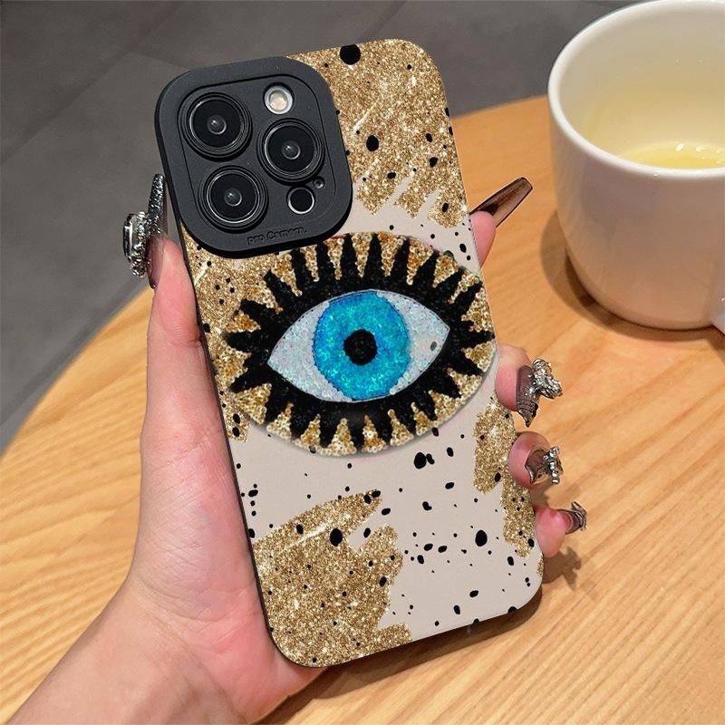 Blue eyes Apple 14/13/12/11 anti-drop phone case iPhoneXR/Xsmax personality 15/16 soft case