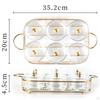 Break-Resistant Caddy Serving Platter Appetizer Plate Bowl Dessert Dividing
