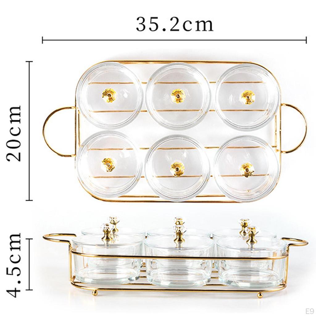Break-Resistant Caddy Serving Platter Appetizer Plate Bowl Dessert Dividing