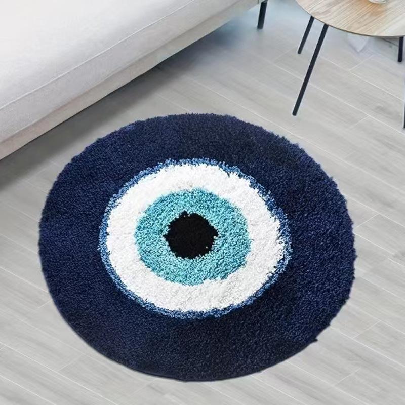

Round Eyeballs Tufted Carpets For Living Room Plush Bedroom Carpet Soft Kids Carpet Hair Baby Rugs Furry Floor Mat 60x60cm