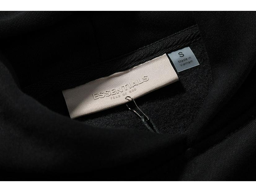 Felpa con cappuccio ESSENTIALS 1977 Lettere Floccate a Doppia Linea per Uomo e Donna