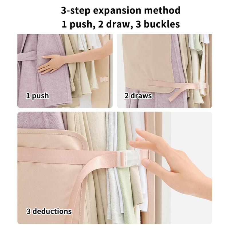 Dustproof Clothing Compression Board Large Capacity Foldable Clothes Dust Cover Protective Reusable Garment Bag Cover Travel1PC