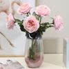 Real Touch Artificial Rose Flower 24.8" Long Stem Fake Rose Flower Realistic Big Bloom Rose Bouquet for Wedding Party Floral Arrangement Vase Decor