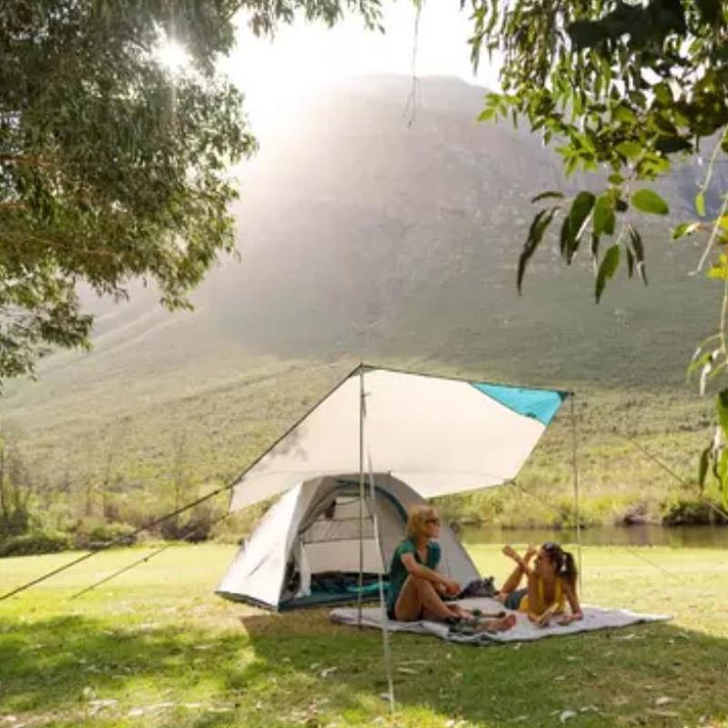DECATHLON Canopy Manual Construction Sunshade and Rain Shelter Multifunctional Large Space Outdoor Camping Accessories