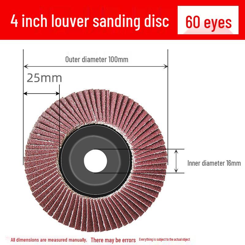 Thickened Flap Grinding Disc for Angle Grinder, Sand Polishing Wheel for Stainless Steel, 100 Thousand-Leaf Design