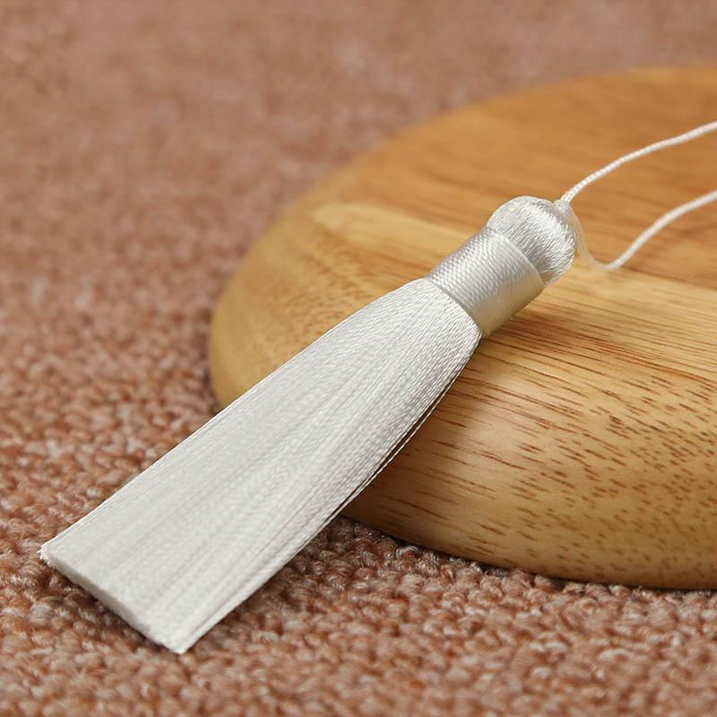 10pcs 8cm Tassel Earrings Polyester Silk Brush Pendant Earring Charm Satin Tassel DIY Jewelry Making Findings Handmade Craft