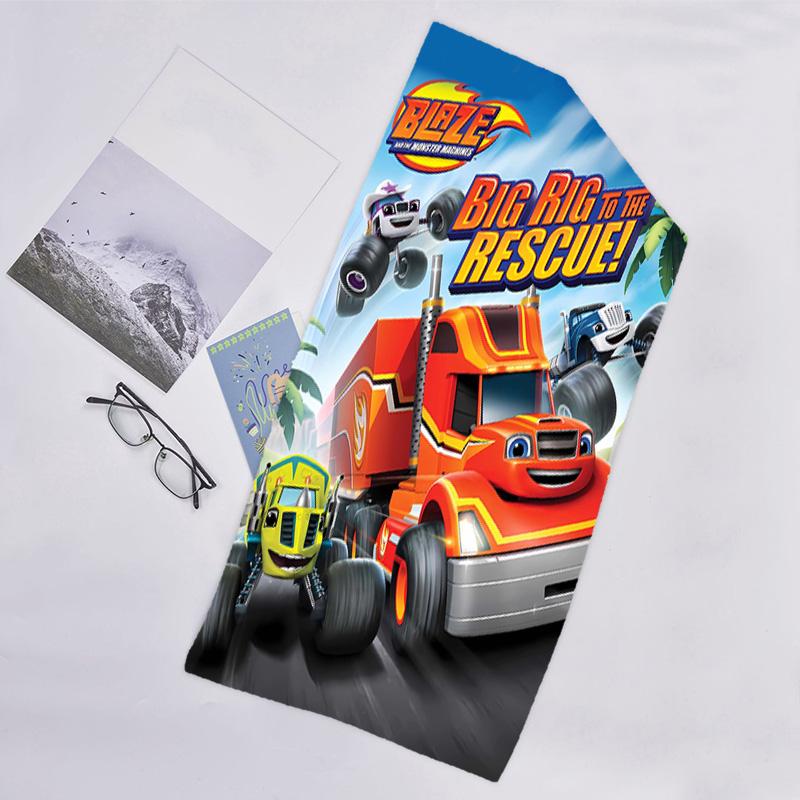 1pc Blaze and the Monster Machines Beach Towel, Beach and Seaside Swimming Pool Equipment, Fashion Pattern, Rectangular, Travel Essentials
