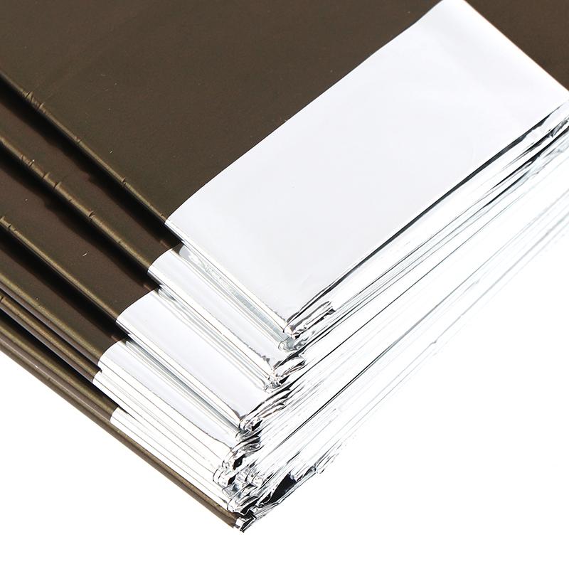1Pc Outdoor Emergency Survival Blanket Waterproof First Aid Rescue Curtain Foil Thermal Blanket 160X260/130X210Cm