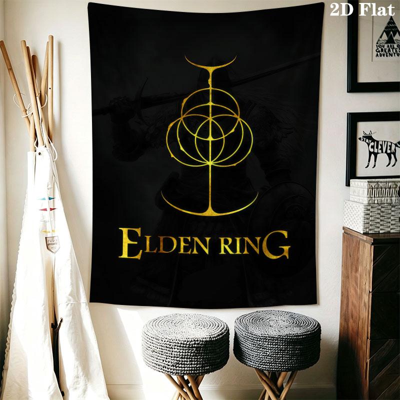 Elden Ring Crown Wall Hanging Printed Fabric Blanket Decorative Tapestries for Bedroom Living Room Home Decor