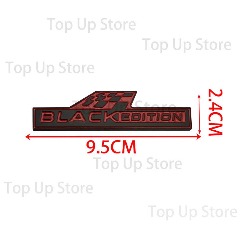 NEW Car Accessory 3D Metal Black Edition Car Emblem Rear Trunk Badge Fender Sticker Body Decal