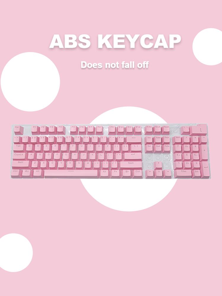 104pcs ABS Universal Mechanical Keyboard Keycaps Desktop Computer Ergonomic Blank Keycaps For Cherry MX Mechanical Keyboard Repl