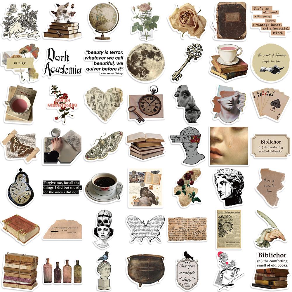 10/30/50/100pcs Boho Retro Dark Graffiti Stickers Aesthetic Decorative Skateboard Laptop Phone Cool DIY Cartoon Sticker Gifts