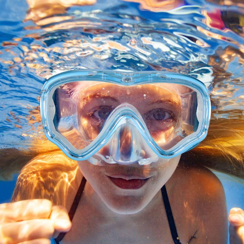 with Nose Cover Child Diving Mask PVC Strap Pool Swim Eyewear Unisex Kids Swim Goggles  Boys