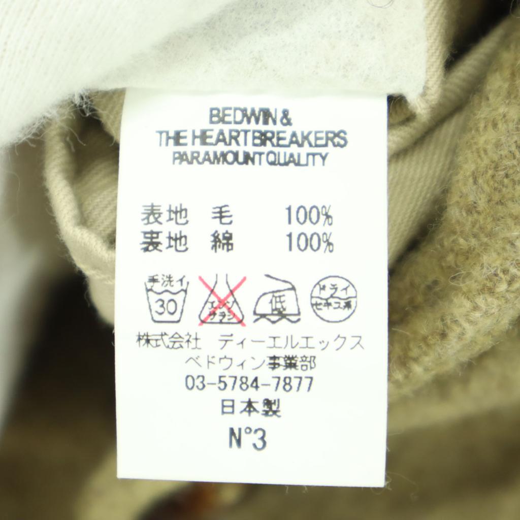 BEDWIN & THE HEARTBREAKERS feito no Japão Casaco Chester de manga comprida Marrom Masculino Usado