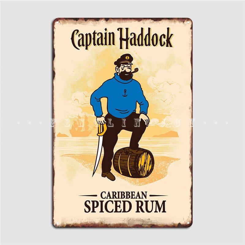 

Captain Haddock Metal Plaque Poster Garage Club Plaques Pub Custom Tin Sign Poster 20x30cm（7.8x11.8inch）