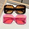 Festliche Strandparty-Sonnenbrille Überdimensionierte quadratische Fassung Lebendige Farben Sommer-Spaß Outdoor-Reisebrille