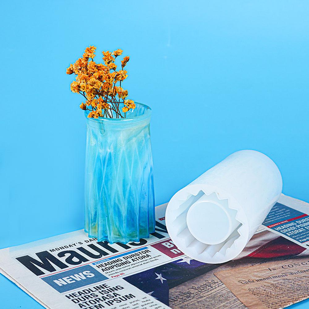 Silicone world Diy Plant Vase Silicone Mould for Making Plaster Flower Pot Resin Molds Pen Holder Gardening Home Decoration