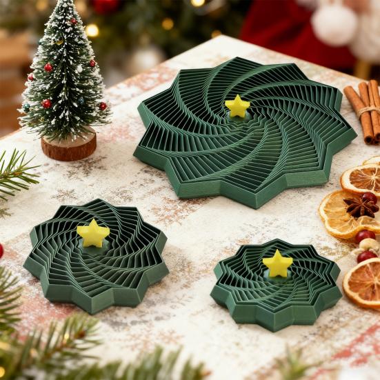 3D-gedrucktes Weihnachtsstern-Spielzeug Stressabbau Einziehbarer Turm Fidget-Stern mit Griff Kinder Jugendliche Erwachsene Tragbar Teleskopisch