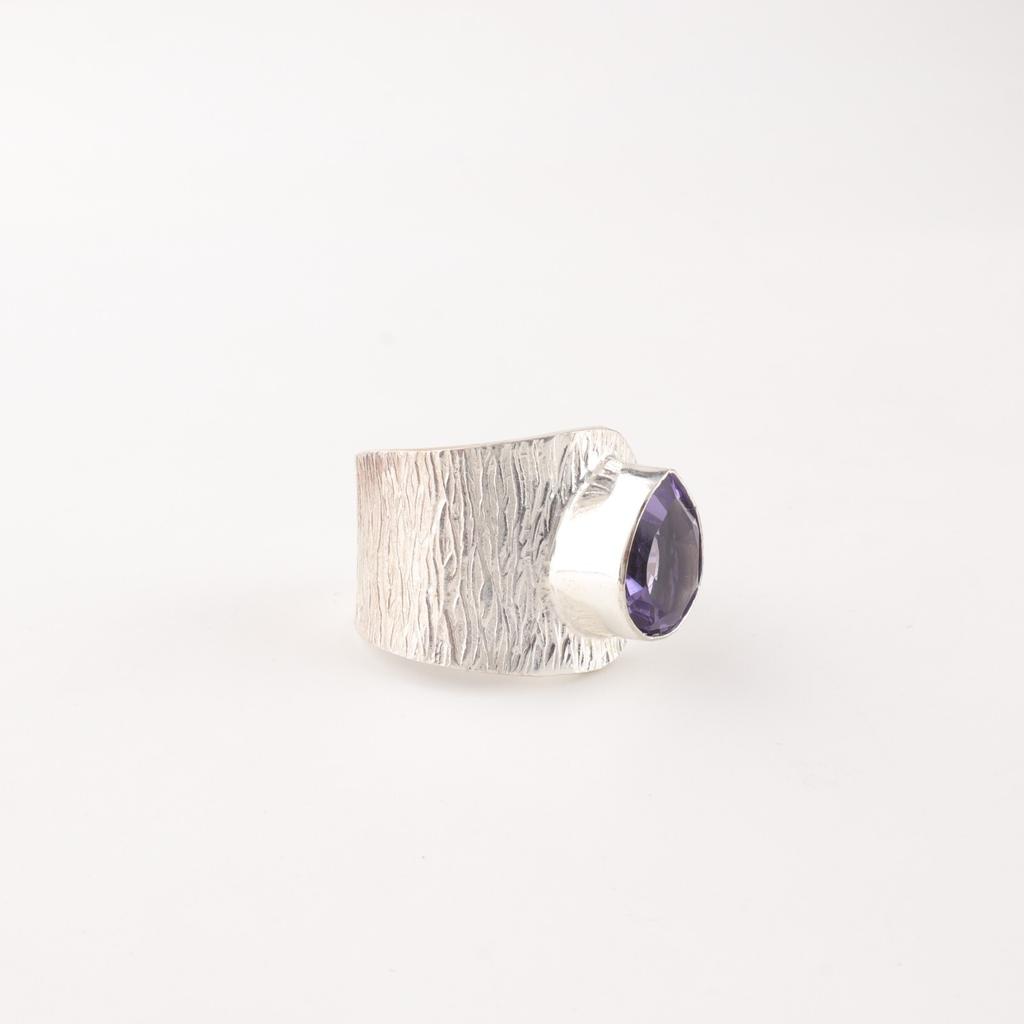 Iolite Gemstone 925 Sterling Silver Handmade Jewelry Fashionable Ring For Wife RR-63-7