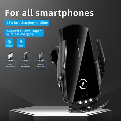 Manyetik 15w araç şarjı tutucusu iPhone 11 Pro 11 Max akıllı sıkma Qi kablosuz şarj cihazı hava firar dağı evrensel telefonlar için
