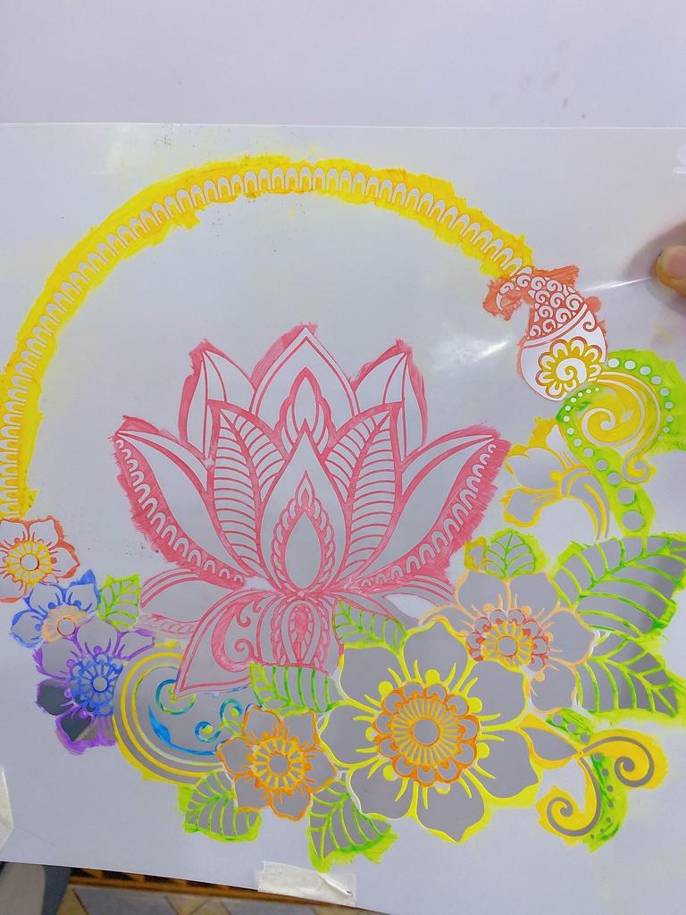 Mandala Painting Template for DIY Wall and Stone Decoration