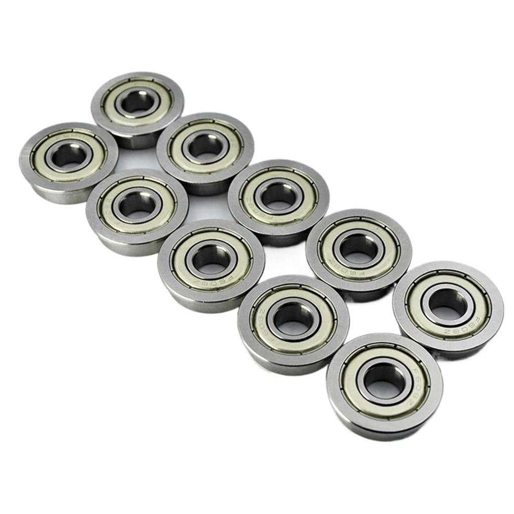 10pcs F608ZZ Flange Bearing 8 * 22 * 7mm F608Z 2Z Flanged Bearings 8 mm Inner Bore 3D Printer Bearing