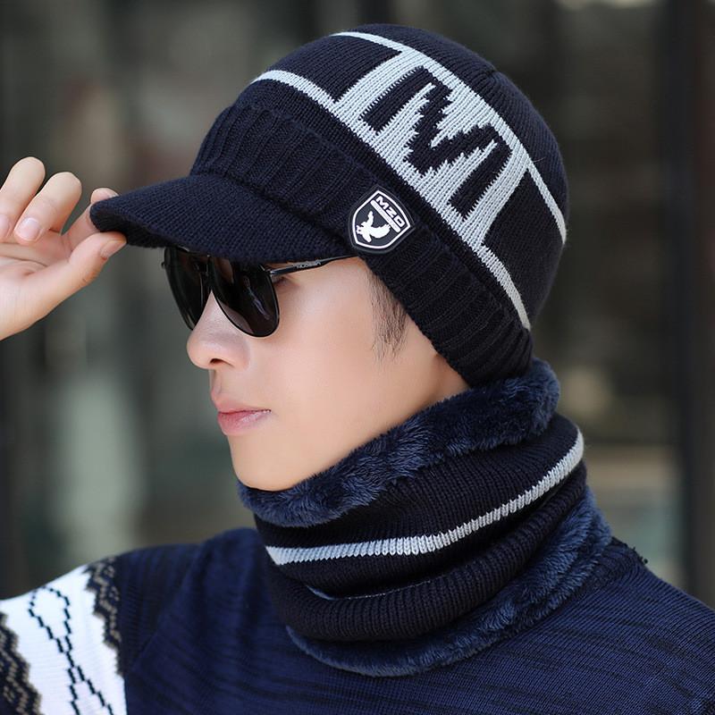 Knitted Mens Winter Beanie Hat With Fleece Lining For Cold Weather Outdoor Use