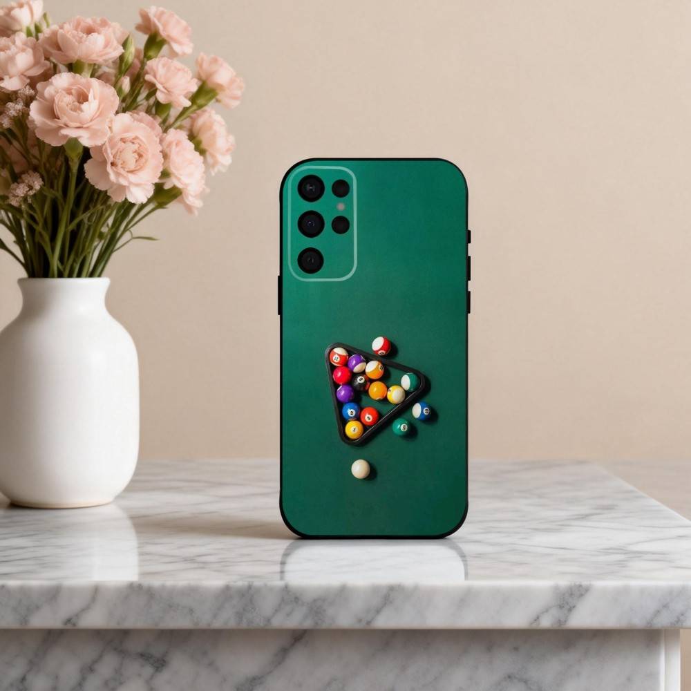 B-Billiards B-Ball S-Sports  Phone Case For Samsung S25,24,23,22,30,21,10,9,Ultra,Plus,Lite,FE,4,5 G Soft Black Case