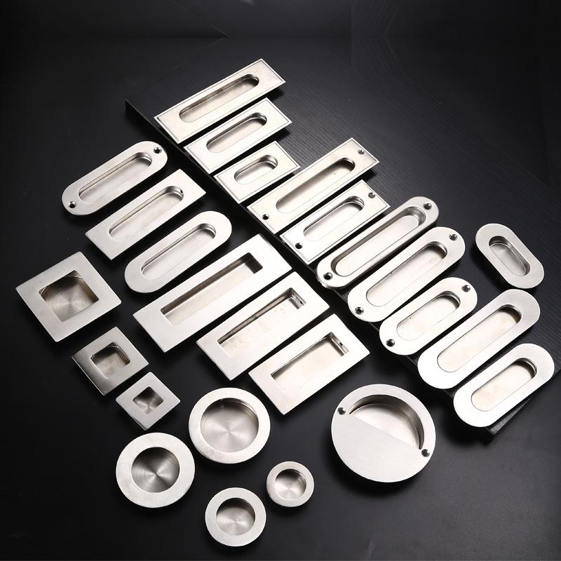 Stainless Steel Concealed Recessed Pull Handle for Drawers and Sliding Doors