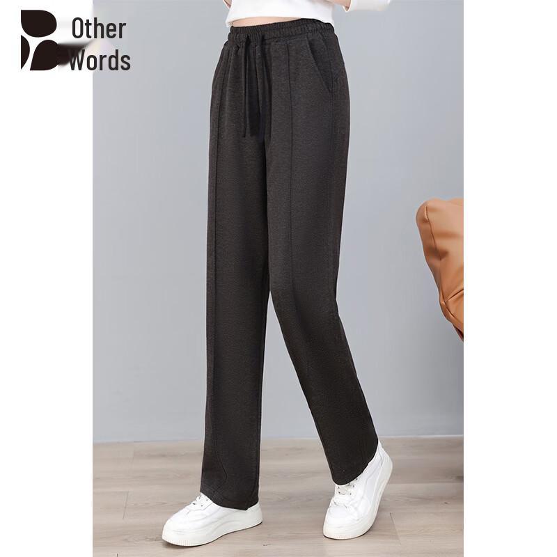 Bieyu Chunqiu Women s High-Waist Straight-Leg Casual Sports Pants 2XL