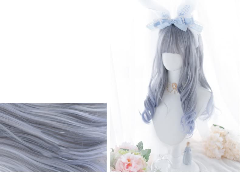 Long Curly Gradient Lolita Lolita Everyday Slimming Effect Light Harajuku-style Gal-style Heat-resistant Wig, Hair, Wig, Wig, Party, Style, Cosplay,