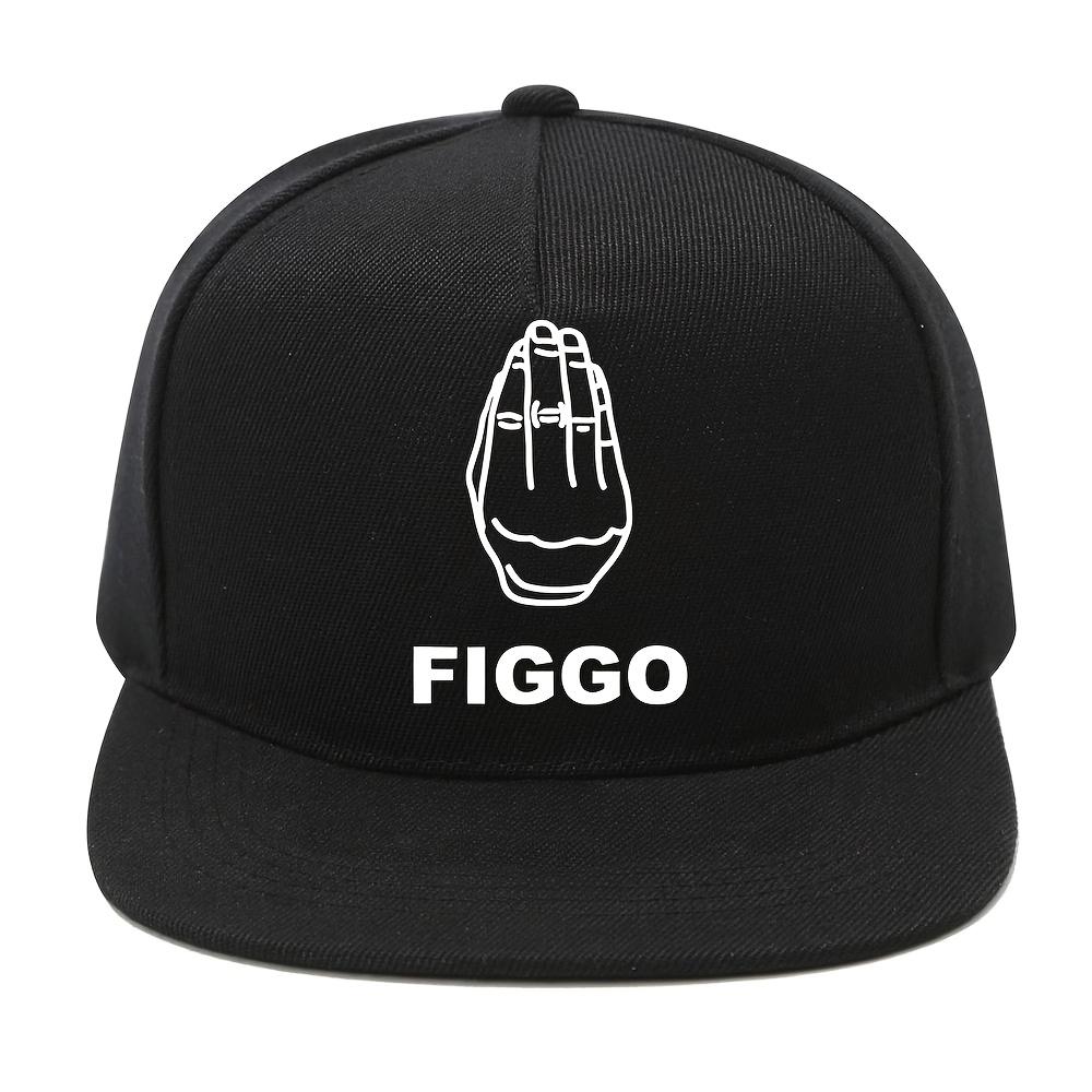 Figgo Handgeste Baseballkappe Polyester Lässig Flacher Schirm Streetwear Snapback Hut Herren Damen One Size