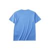 Anta Solid Color Letter Print Fitted Straight T-Shirt Men Tops Blue 152221127-2