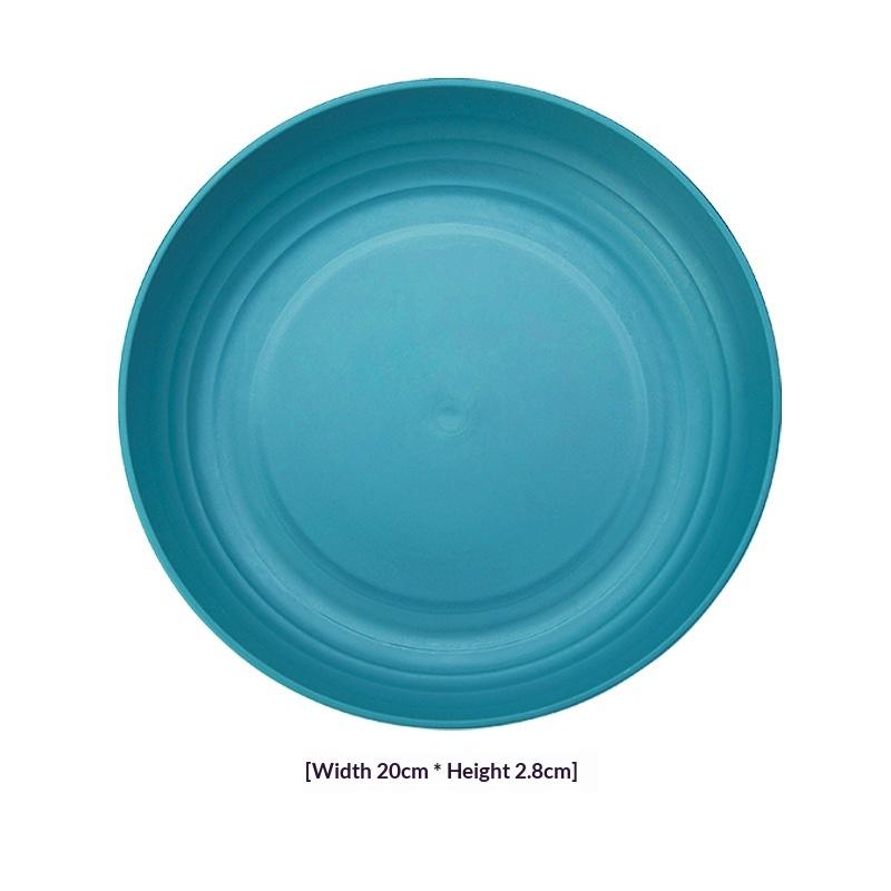 Durable Picnic Tableware Plates Set of 4 Reusable Plastic for Camping Outdoor Beach Barbecue Party