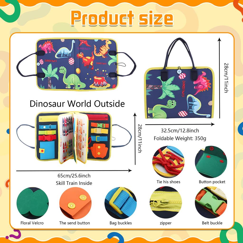 7 in 1 Montessori Educational Baby Cloth Cloth Practice Changing Makes Crinkling Early Educational Childcare Baby For Toddlers Toy, Toy, Toy, Toy,