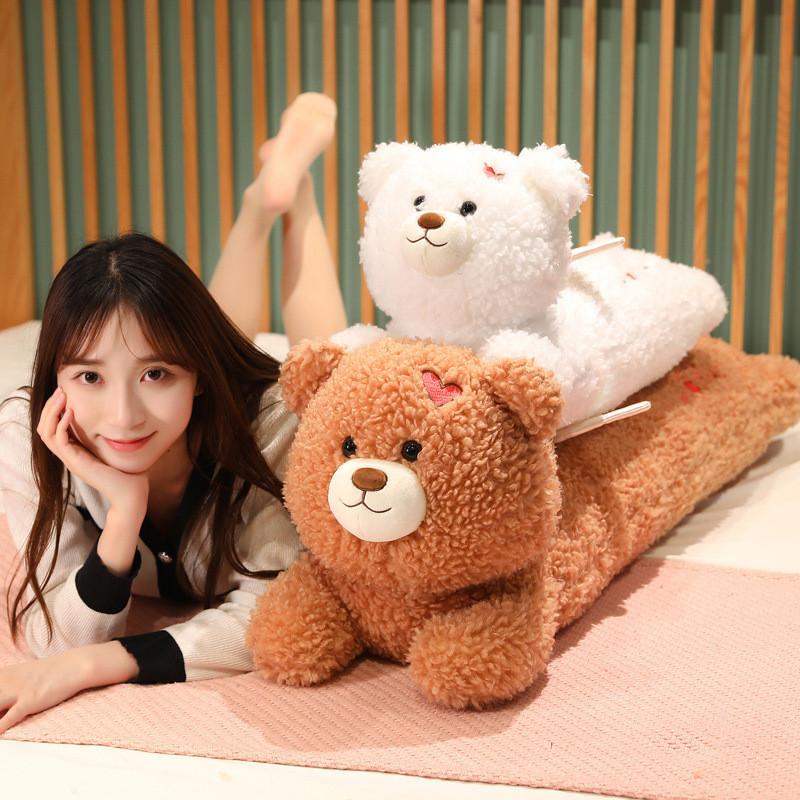Angel Cuddly Bear Plush Toy Long Cuddly Kids Soft Cushion Home Decor Gift Girls