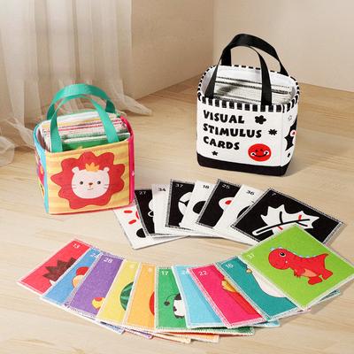 Montessori Baby Visuelle Stimulation Karte Spielzeug Schwarz Weiß Hohe Kontrast Bücher Infant Lesen Kognitive Karten Sensorischen Spielzeug für Baby