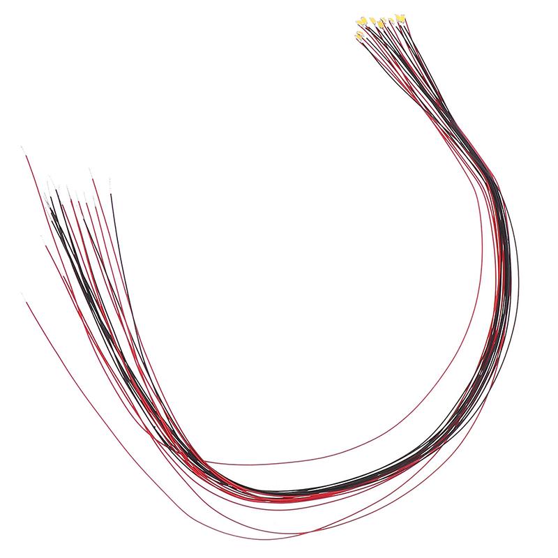 10Pcs 20Cm T0603Wm Soldered Micro Litz Wired Leads Warm White Smd Led 0603