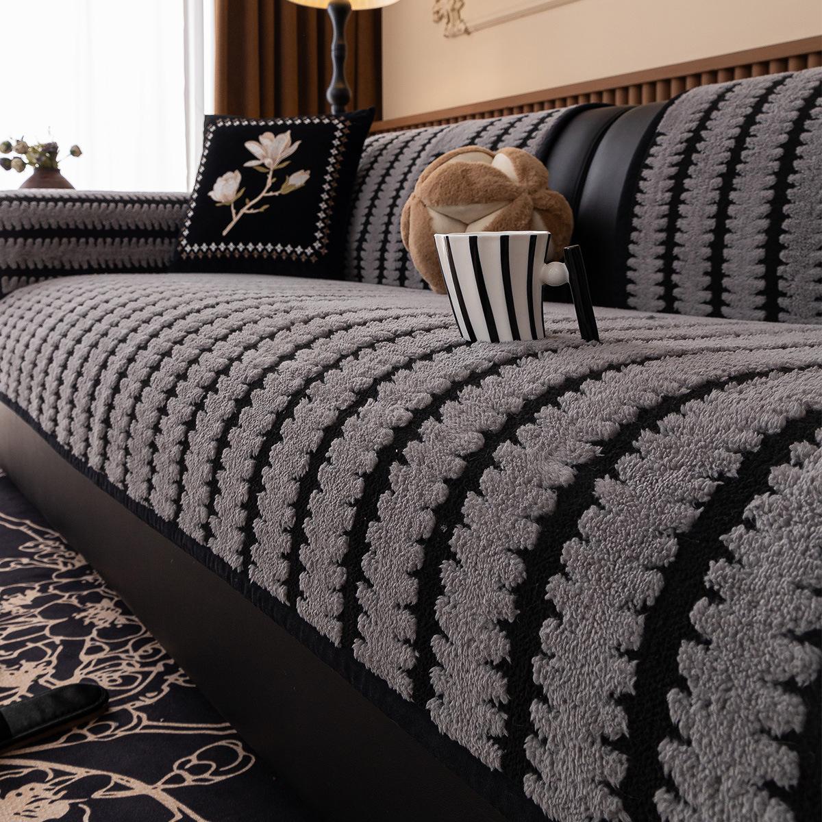 

Autumn and Winter Plush Sofa Cushion New Light Luxury High-end Non-slip Seat Cushion Popular Sofa Cover Cover Cloth Towel 90 * 160cm single pack