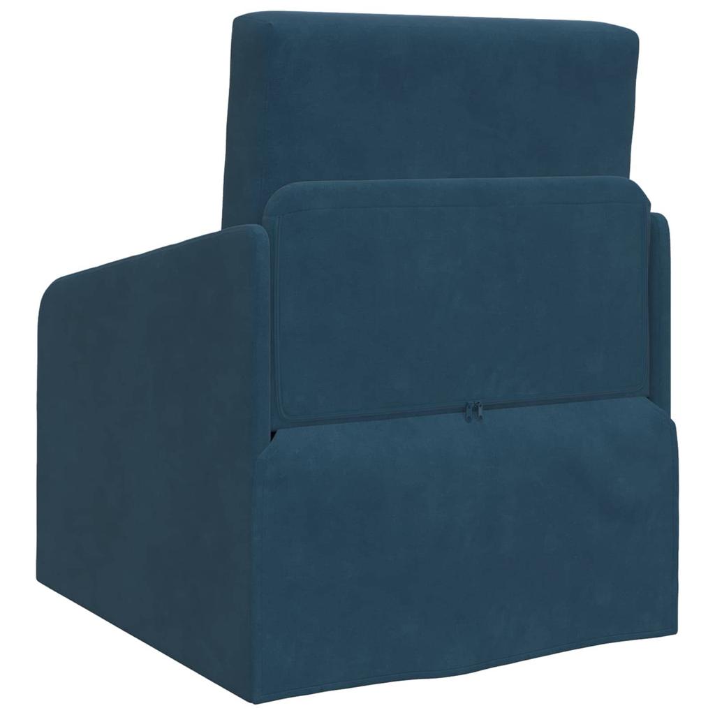 Blue Sleeper Sofa 25.6 x 31.5 x 32.7 in Velvet