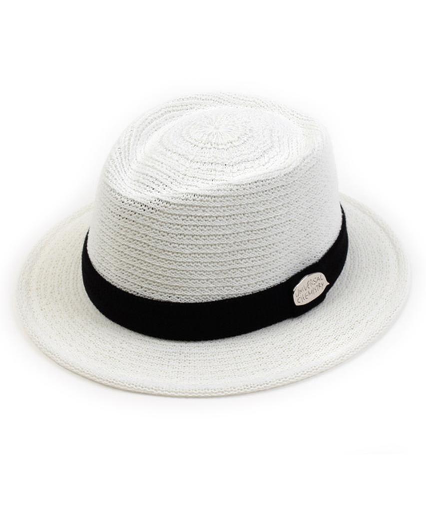 Yunibeosyeolkemiseuteuli White Short Knit Fedora Sv Summer Fedora